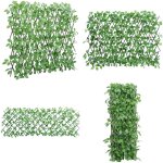 Treillis de lierre artificiel extensible vert 180x65 cm - cl�ture v�g�tale - trellis v�g�tal - d�coration ...