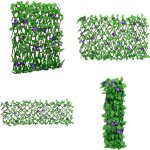 Treillis de lierre artificiel extensible vert 180x70 cm - cl�ture v�g�tale - trellis de lierre - d�coration ...