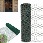 Treillis m�tallique hexagonal vert en pvc galvanis� de 25 m�1 m, adapt� aux cl�tures de jardin, cl�tures ...