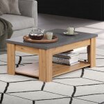 Trendteam - table basse rectangulaire double plateau 120x46x67 cm - nova Trendteam - table basse rectangulaire double plateau 120x46x67 cm - nova