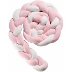 Tresse de lit snake coussin bébé rose et blanc Tresse de lit snake coussin bébé rose et blanc