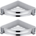 Triangle, 2 pi�ces etag�re de douche d'angle, serviteur de douche sans percage, antirouille pour panier ...