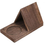 Marque - page triangulaire en bois avec porte - gobelet porte - livre de chevet support de recettes de ...