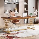 Tribesigns - bureau informatique, moderne table d'ordinateur, 160 x 80 x75 cm, grand bureau d'ordinateur ...