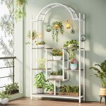Tribesigns - support pour plantes d'intrieur  5 niveaux - tagre arque en mtal avec crochets de ...