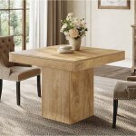 Tribesigns table  manger 100 cm, table de cuisine carre pour 4 personnes pour salle  manger, cuisine, ...