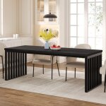 Tribesigns table � manger industrielle pour 6 � 8 personnes, rectangulaire, de 180 cm, avec cadre en ...