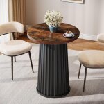 Tribesigns table de salle à manger ronde moderne de 60 cm avec pied en métal pour petits espaces, salon, ... Tribesigns table de salle à manger ronde moderne de 60 cm avec pied en métal pour petits espaces, salon, ...