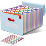 Trieur a4, 26 pochettes extensible range document, rangement papier administratif, classeur documents ...