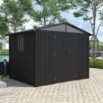 Trigano - abri de jardin métal gris anthracite 5. 71 m² + kit d'ancrage Trigano - abri de jardin métal gris anthracite 5. 71 m² + kit d'ancrage