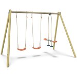 Balançoire double avec face à face - techwood harmonie blou - aléo by trigano Balançoire double avec face à face - techwood harmonie blou - aléo by trigano