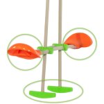 Lot de siges ergonomiques + reposes pieds orange / vert pour face  face