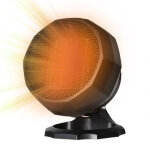 Trimec - chauffage de salle de bain ptc noir, chauffage en c�ramique 1800 w, chauffage �lectrique, �conomie ...