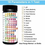 Kit de test d'eau potable 16 en 1 kits de test de duret professionnels, bandelettes de test d'eau du ...