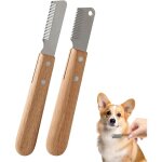 Trimmer chien, 2 pi�ces peigne d'�pilation pour animaux de compagnie, peigne de toilettage pour animaux ...