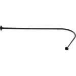 Tringle d'angle de rideau de douche, rglable, en forme de l, sans perage, en acier inoxydable, bonne ...