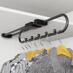 Tringle coulissante penderie 30 cm, porte cintre coulissant, �conomise de l'espace de stockage, adapt� ...
