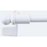 Kit tringle à rideaux sans - perçage extensible. 60 - 80cm blanc - boulet Kit tringle à rideaux sans - perçage extensible. 60 - 80cm blanc - boulet
