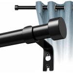 Tringle  rideau dcorative, ensemble de tringle  rideau avec bouton de protection, support et kit, ...