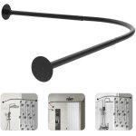 Tringle � rideau de douche en l, 90 - 130x90 - 130cm, tringle d'angle de rideau de douche r�glable, tringle ...
