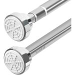 Tringle � rideau de douche extensible 50 - 85 cm, sans per�age, en acier inoxydable, pour porte de balcon ...