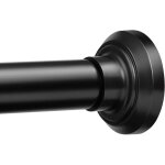 Tringle  rideau de douche noir mat 1, 1  2 m, 2, 5 cm, en acier inoxydable, rglable, sans perage, ...