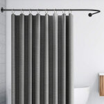 Tringle � rideau de douche noire en forme de l 70 - 95 x 105 - 165 cm tringles � angle r�glables pour ...