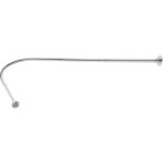 Tringle  rideau de douche rglable en forme de l pour baignoire d'angle sans perage tringle de douche ...