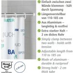 Tringle rideau de douche t�lescopique, barre de douche extensible, fixation sans per�age par torsion, ...