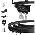 Tringle de rideau pliable - - 5 m�tres - flexible - robuste - noir