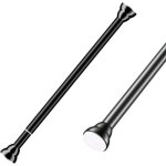 Tringle rideau sans percage - tringle rideau extensible - 70 - 120 cm (diam�tre 25 mm) - 1 pi�ce - noir, ...