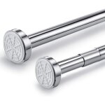 Tringle tlescopique en acier inoxydable 45 cm - 60 cm extensible, tringle de rideau de douche sans perage, ...