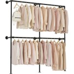 Tringle � v�tement mural en m�tal, industriel porte - v�tements, barre de penderie murale, pour balcon, ...