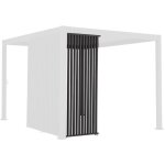 Triomphe persienne verticale pour pergola 3m. aluminium. panneau brise vue. anthracite