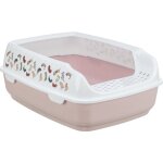 Trixie - bac  litire delio rose et blanche 49. 5 x 38 x 20 cm pour chat