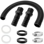 Trop plein cuve, 2 pcs trop plein cuve eau 1000l, raccord recuperateur d eau de pluie, kit de jumelage ...