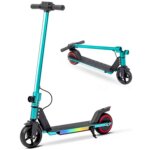 Trottinette �lectrique pour enfants de 1, 2 � 1, 6 m, lumi�res arc - en - ciel, vitesse 12 km / h, autonomie ...