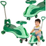 Trottinette a gravite a led avec poignee verte