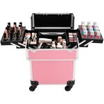 Trousse � cosm�tiques � roulettes, valise de beaut� verrouillable, trousse de voyage pour coiffeurs, ...