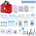 Trousse de premier secours 152 pieces, boite de d'urgence de survie exterieu variete complete pour lieu ...