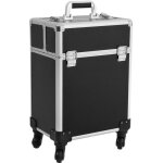 Trousse de rangement pour maquillage � 4 compartiments trousse de maquillage � roulettes pour le voyage, ...