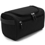 Trousse toilette homme / femme noire, grande, imperm�able, suspendue, pour voyage / gar�on / fille.