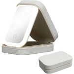 Trousse de toilette avec miroir et lumi�re, sac de maquillage de voyage portable luminosit� r�glable ...