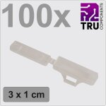 Tru components - tc - 12888596 t24ca081 porte - �tiquette surface de marquage: 9. 5 x 30 mm transparent ...