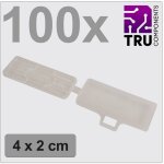 Tru components - tc - 12888608 t24ca084 porte - �tiquette surface de marquage: 18 x 42 mm transparent ...
