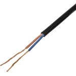 Tru components - tc - 13389172 cble  gaine caoutchouc h05rn - f 2 x 1 mm noir 100 m