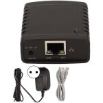 Trywise serveur d'impression usb tcp ip lpr 10mbps 100mbps, port lan rj45 standard, extension sans fil, ...