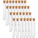 Tubes � essai plastique, 30 pi�ces 30ml (20150 mm)tube a essai, plastique tube � essai, bouchons en li�ge ...