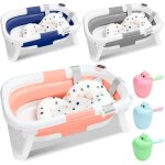 Tubiaz - swanew baignoire bb pliable avec thermomtre et coussin de bain - baignoire bb pliable - ...