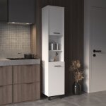 Tuhome concept - meuble micro - ondes infrieur en mlamin avec caisson et 4 tagres